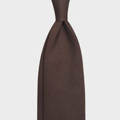 F.Marino Handgemachte Grenadine Seidenkrawatte 3-fach Beige