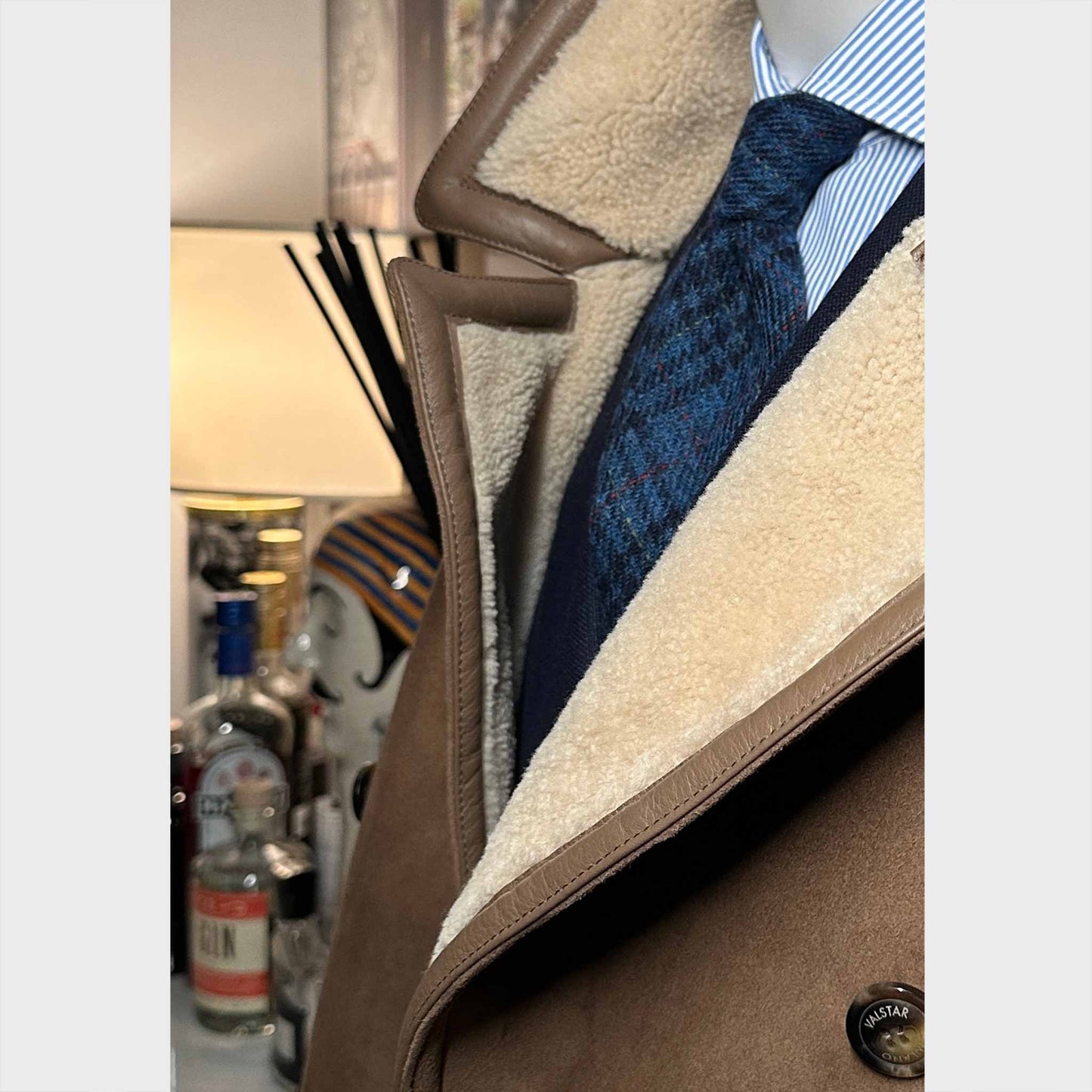 Wools Boutique Uomo Ties Geneva Tweed Tie Prince of Wales Cobalt Blue