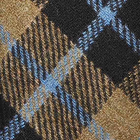 Load image into Gallery viewer, Camel Plaid Checks Wool Tweed Unlined Handmade Tie
