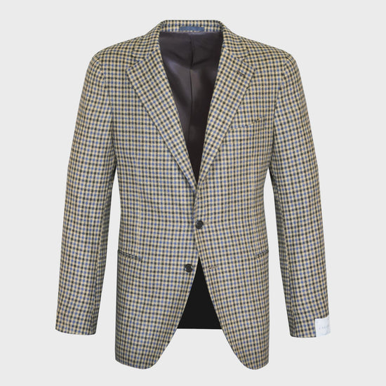 Caruso Gun Club Checked Flannel Wool Tailored Jacket-Wools Boutique Uomo