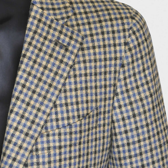 Caruso Gun Club Checked Flannel Wool Tailored Jacket-Wools Boutique Uomo