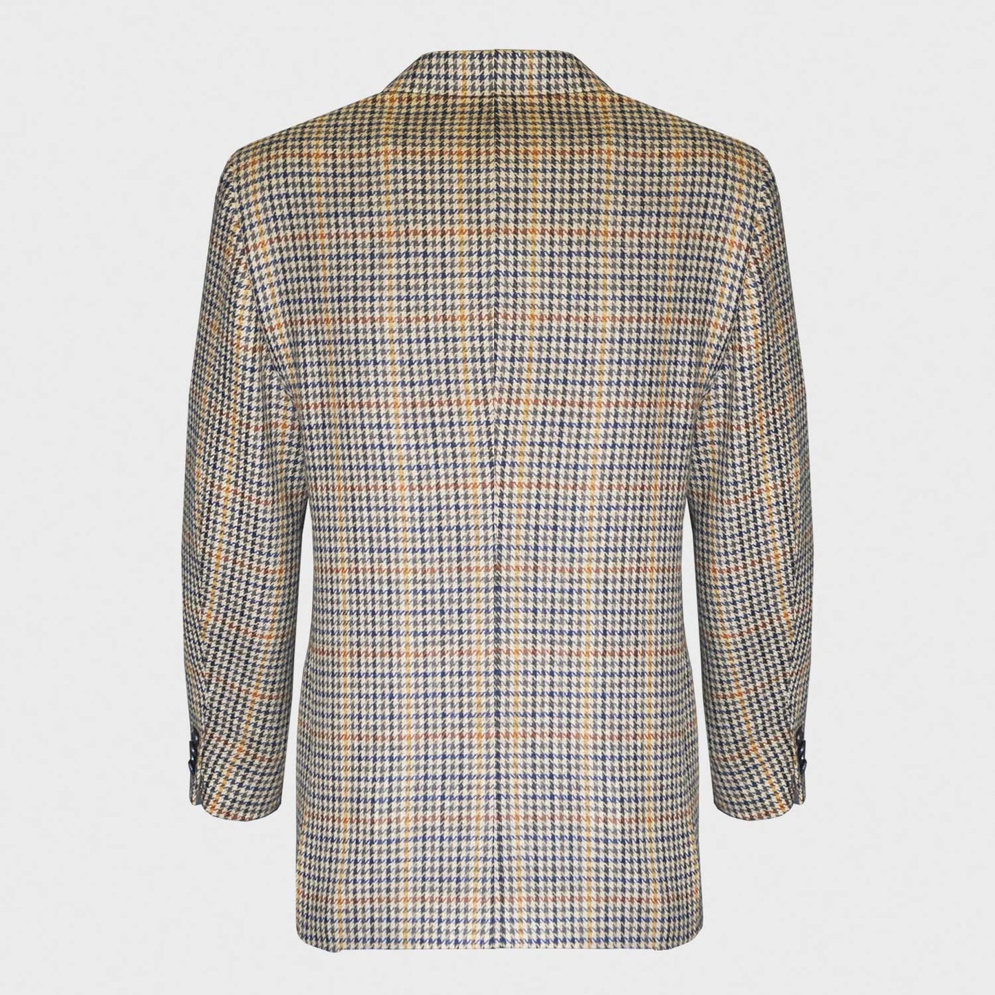 Caruso Gun Club Windowpane Tweed Wool Tailored Jacket-Wools Boutique Uomo