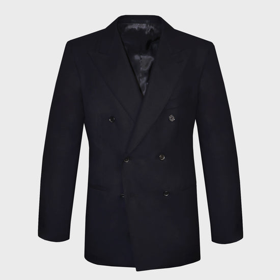 Caruso Wool Jacket Double Breasted for Autumn Winter Blue-Wools Boutique Uomo