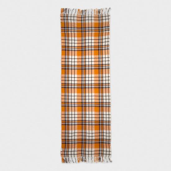 Orange Tartan Cashmere Scarf
