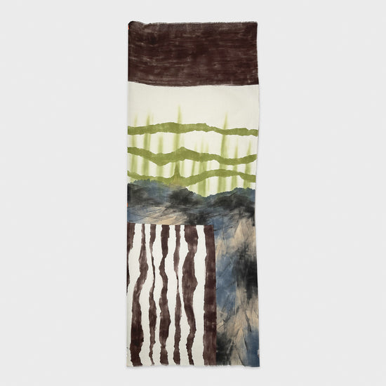 Load image into Gallery viewer, Lime Green Hand Painted Cashmere Scarf 19 andrea&amp;#39;s 47

