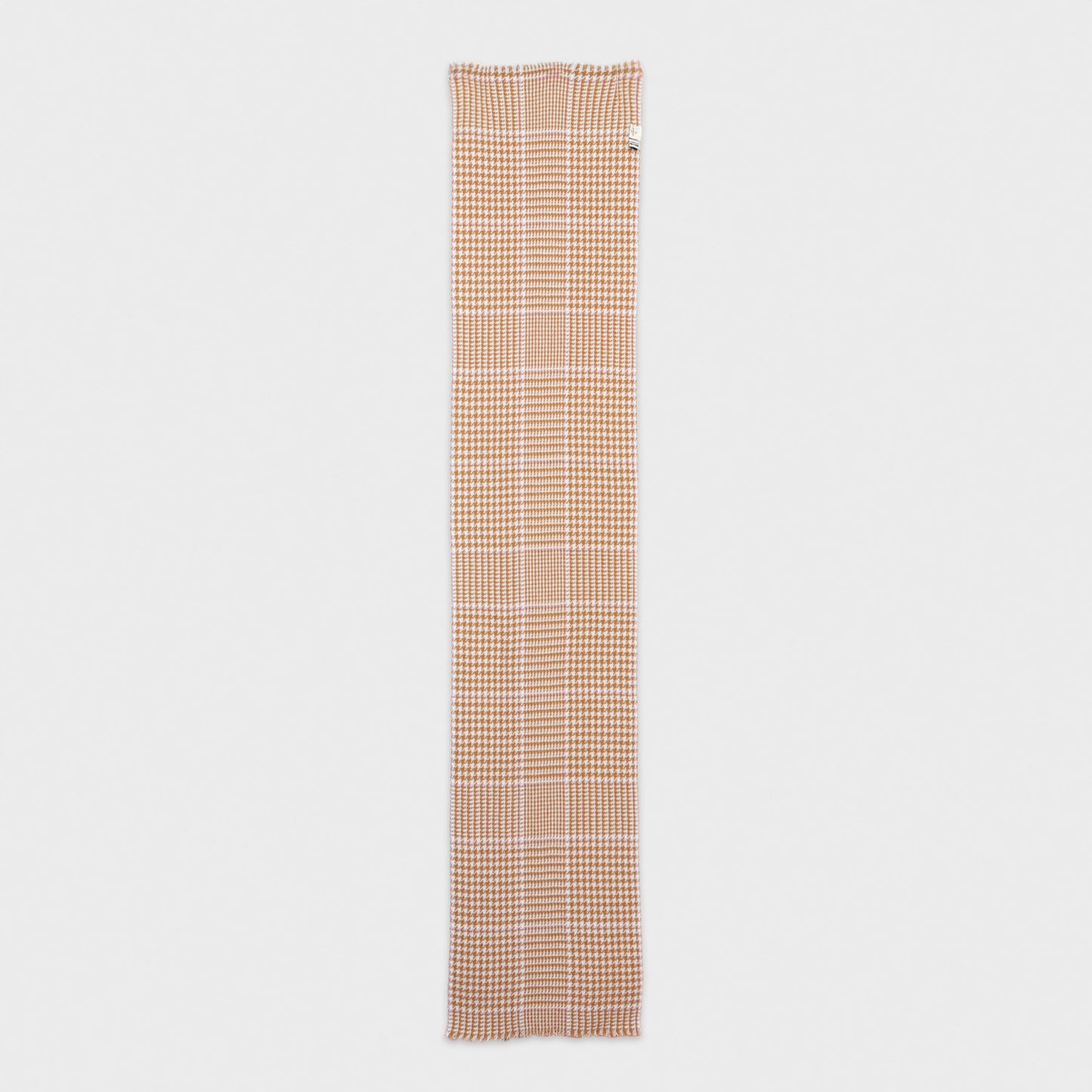 Camel Cashmere Scarf Prince of Wales