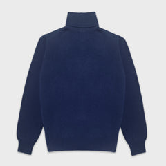Doriani Turtleneck Sweater Wool Cashmere Cobalt Blue