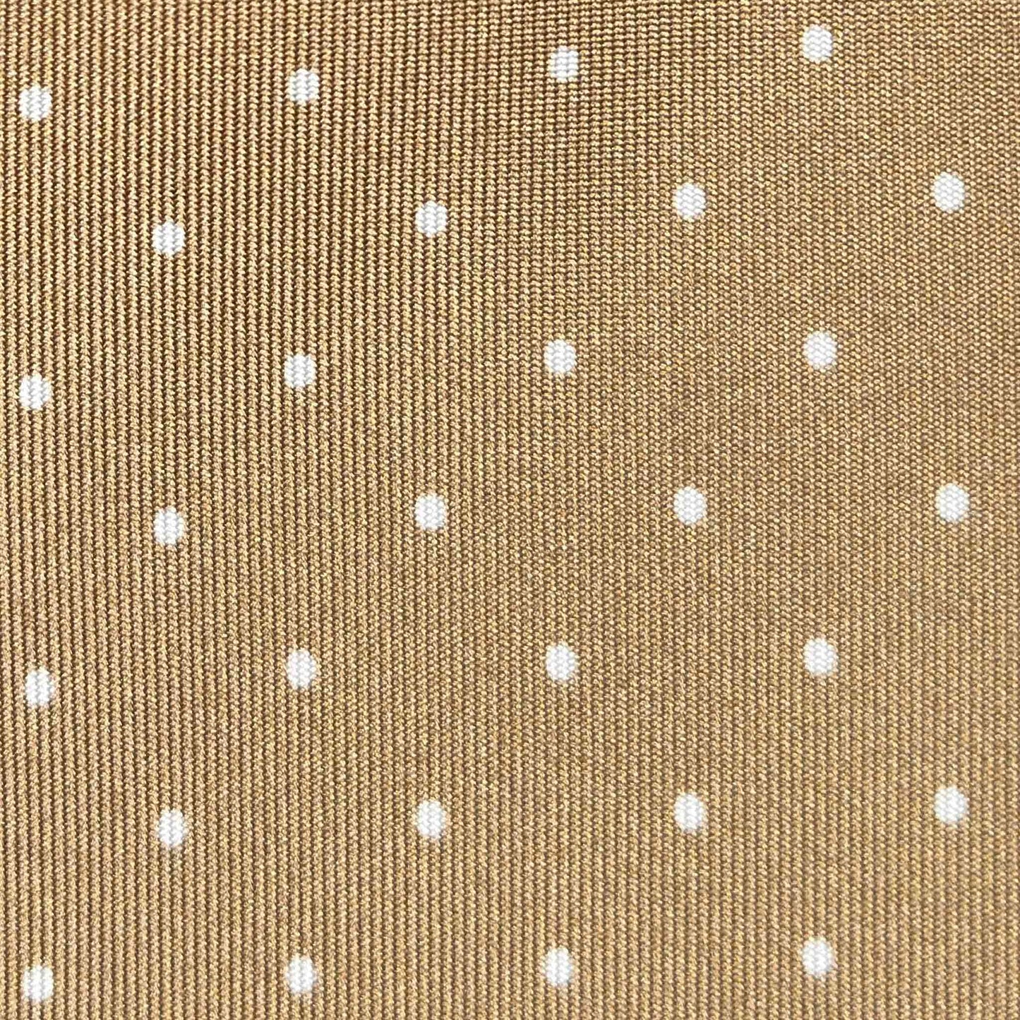 Champagne Beige silk tie with white pois pattern detail