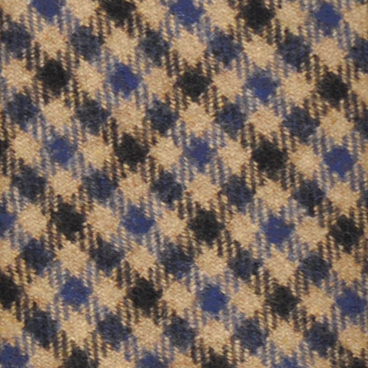 Royal Blue Checked Flannel Wool Unlined Tie.