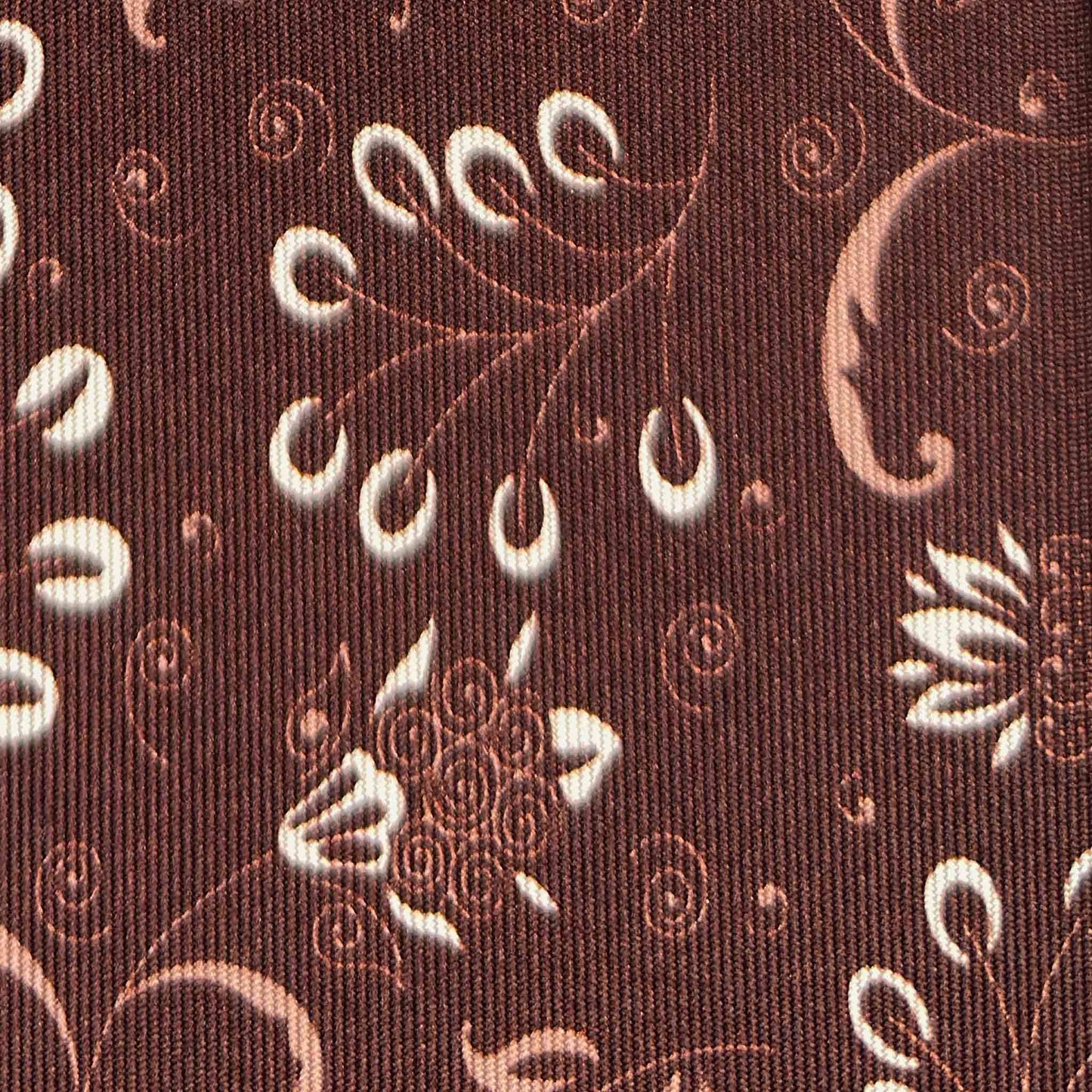Detail of Liberty Silk Tie Botanic Pattern Coffee Brown Men's Store Geneva.