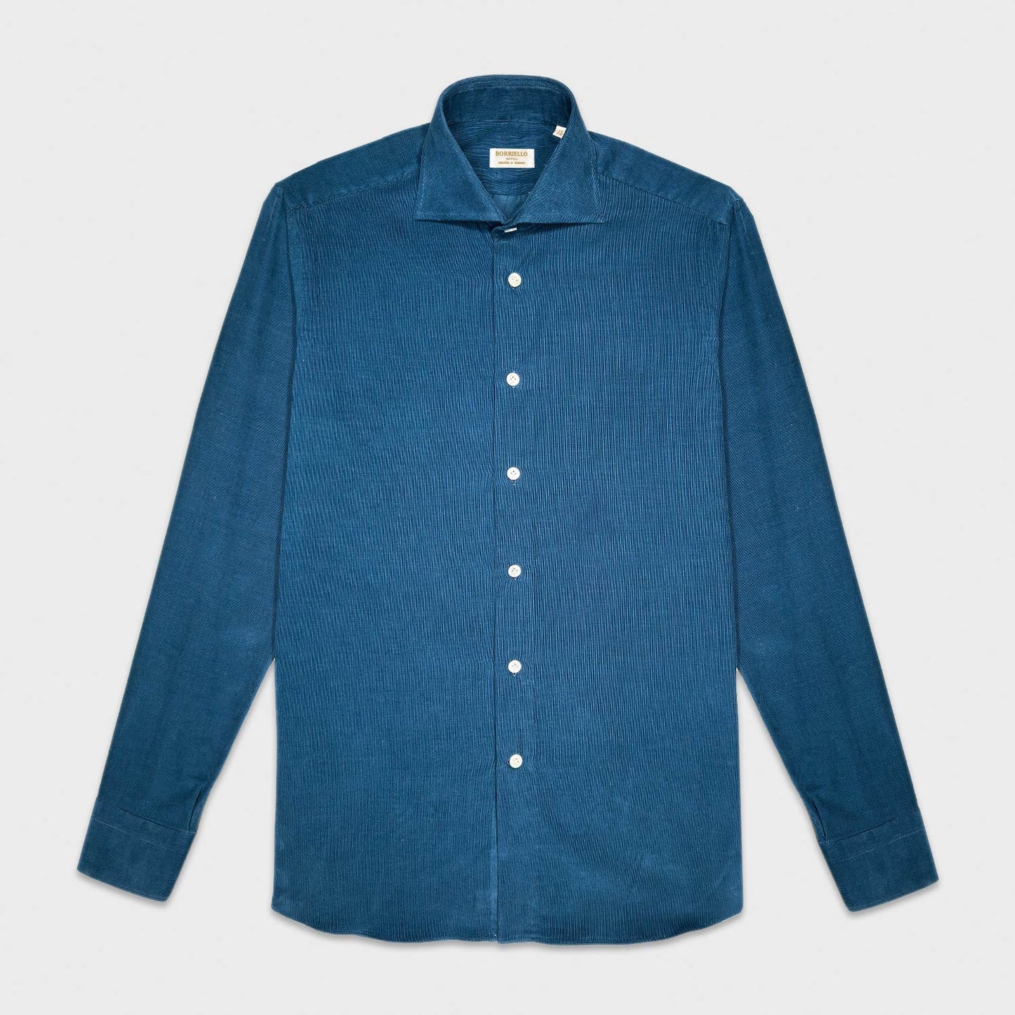 Petrol Green Corduroy Shirt Borriello Napoli