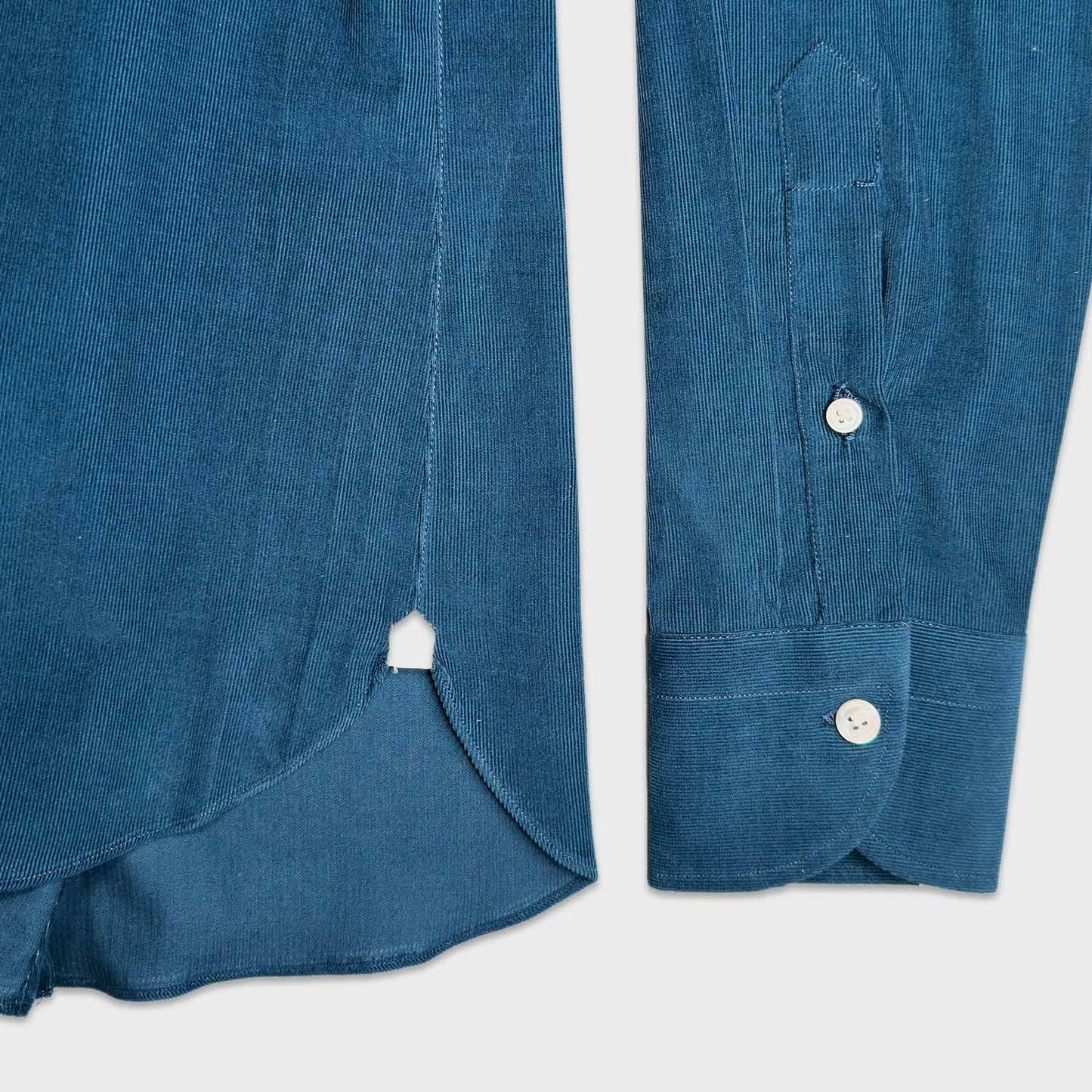 Petrol Green Corduroy Shirt Borriello Napoli