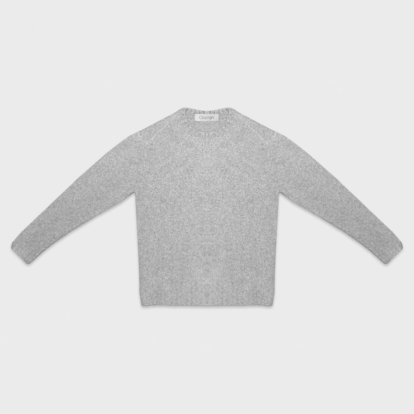 Cruciani Shetland Wool Crewneck Sweater Cloud Grey