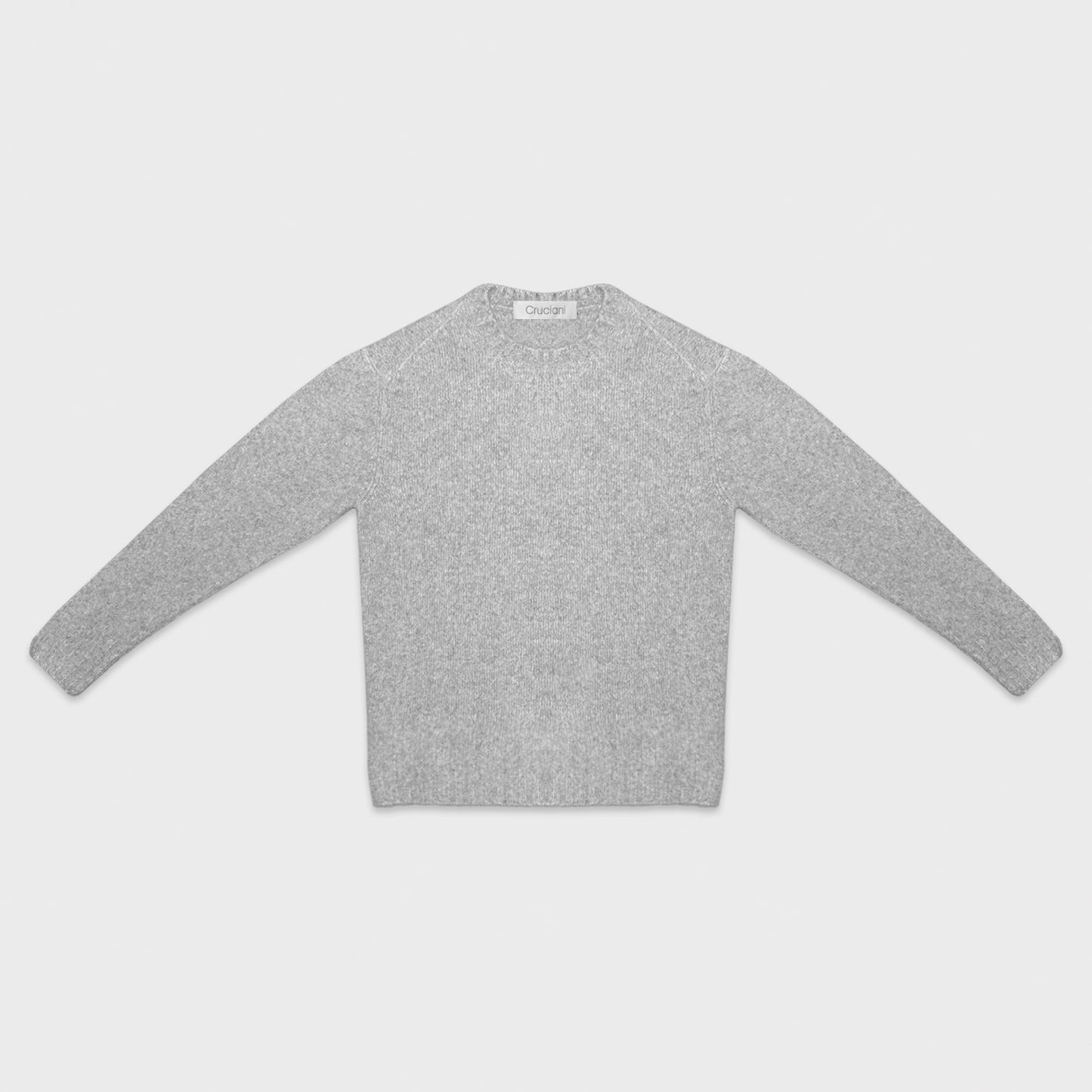 Load image into Gallery viewer, Cruciani Shetland Wool Crewneck Sweater Cloud Grey
