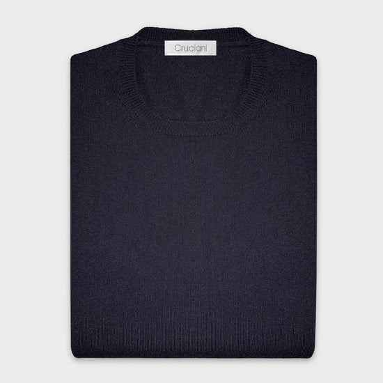 Load image into Gallery viewer, Cruciani Cashmere Sweater Crewneck Blue
