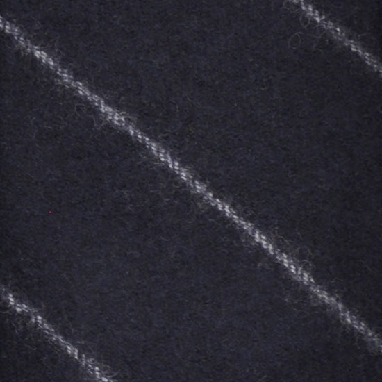 Dark Blue Stripes Wool Tie Unlined 3 Folds.