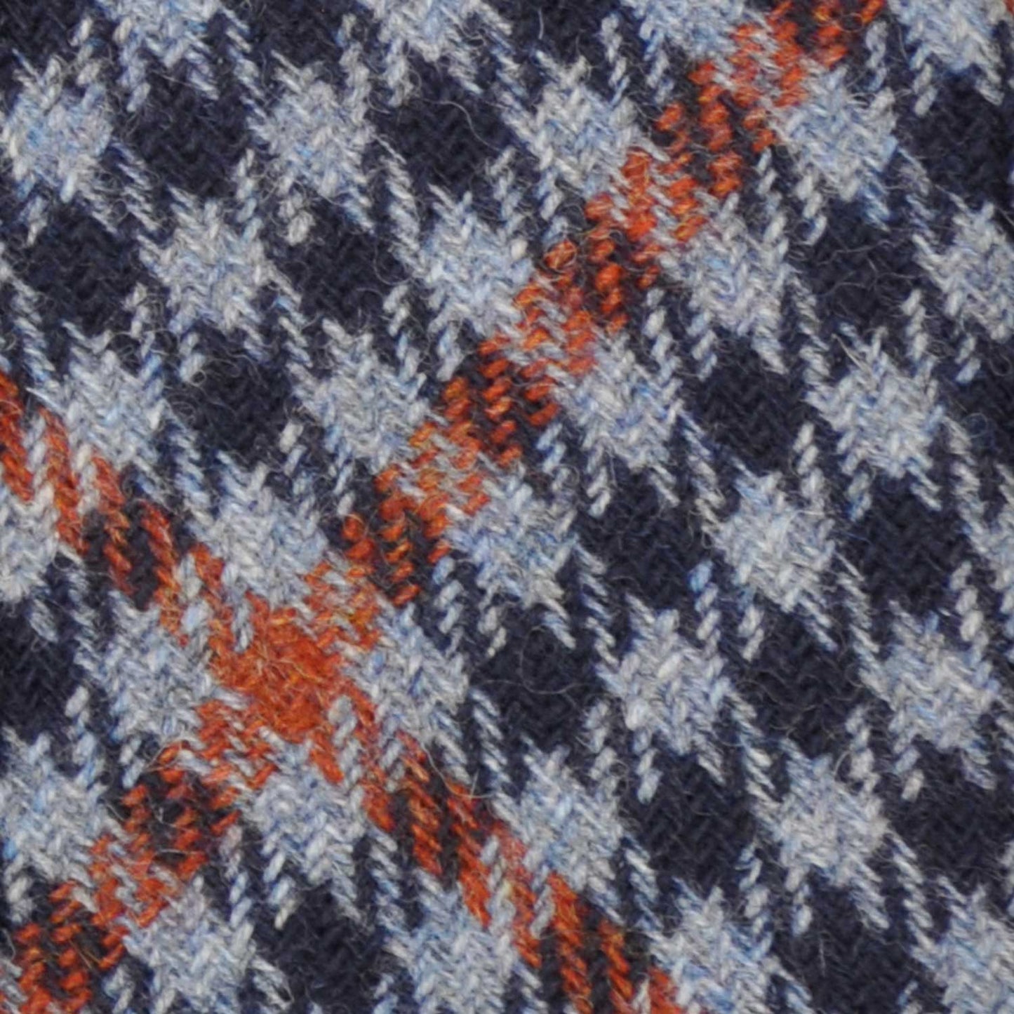 Denim Blue Tweed Necktie Classic Checked