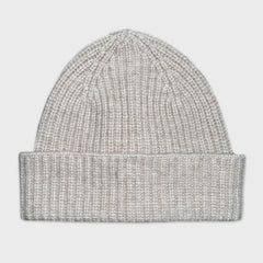 Doriani Cashmere Ribbed Hat Greige