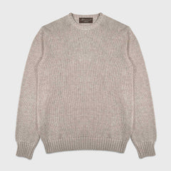 Doriani Cotton Crewneck Sweater Sand Beige