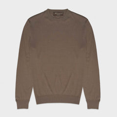 Doriani Cotton Long Sleeve Crewneck Deep Taupe