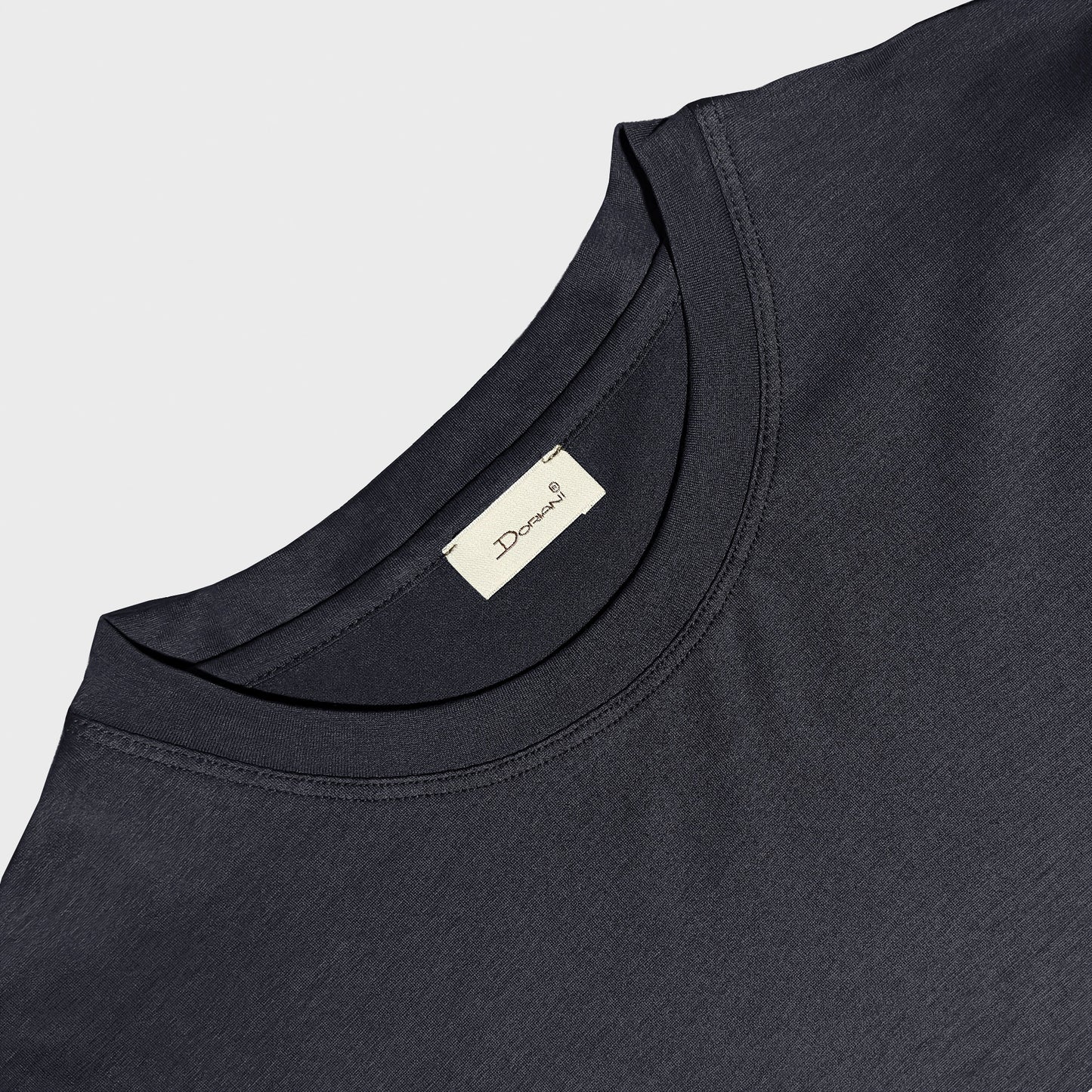Doriani Navy Blue Cotton Short Sleeve T-Shirt