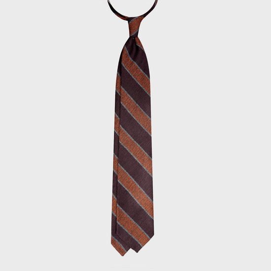 Purple Wine Striped Wool Tie