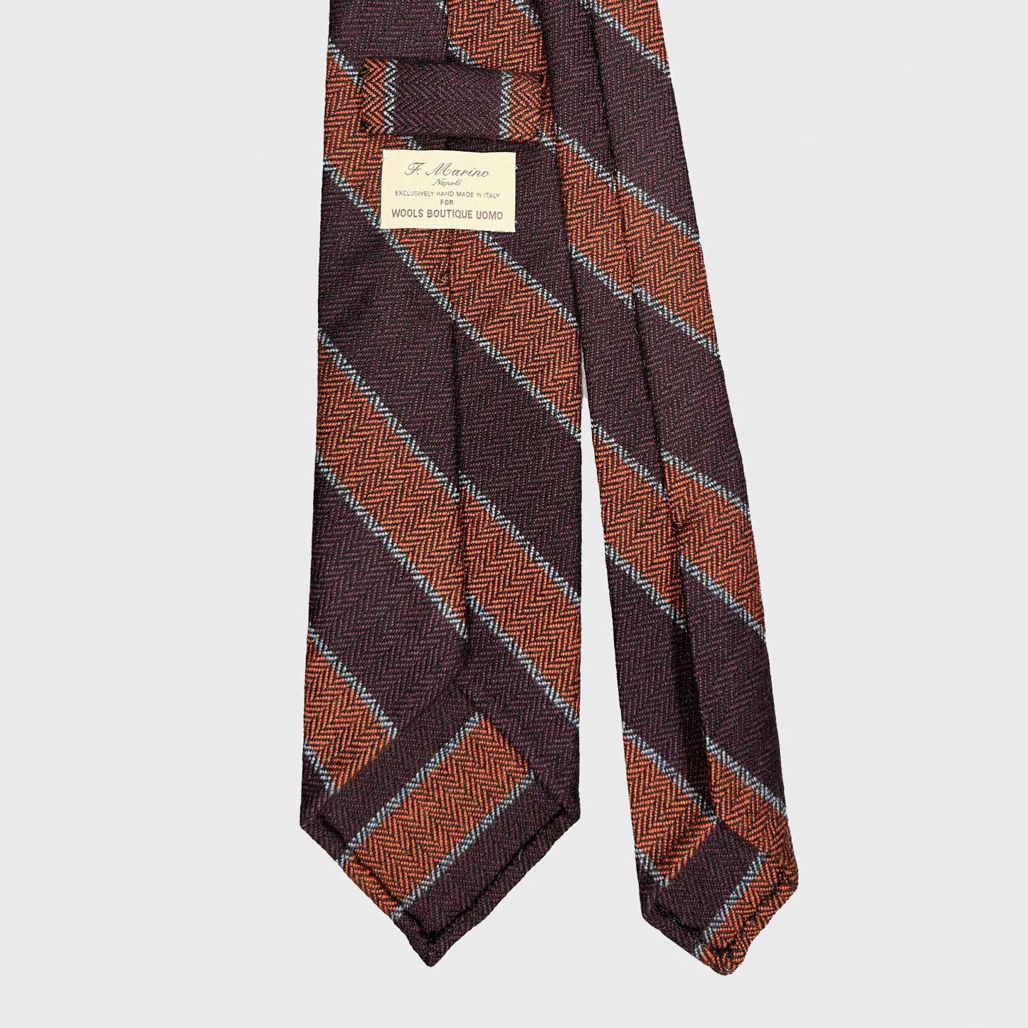 Purple Wine Striped Wool Tie