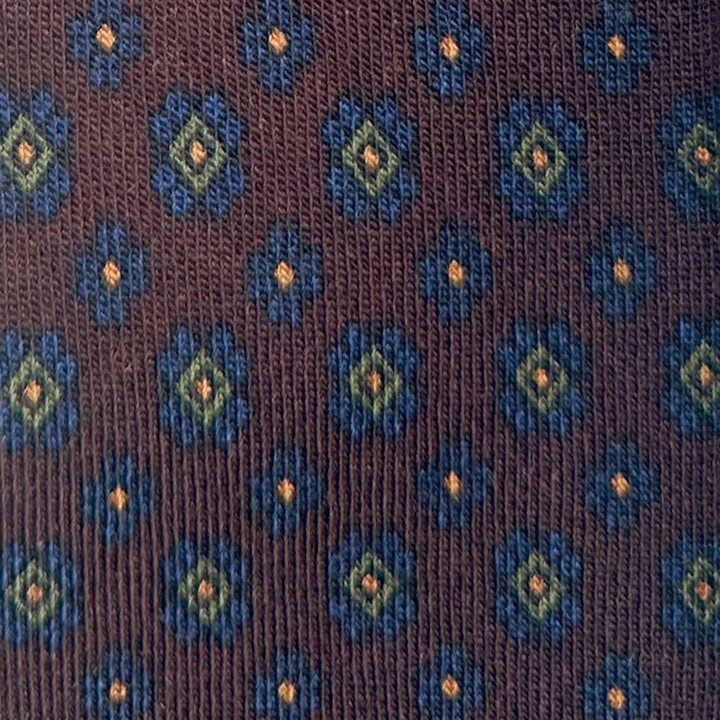 Diamonds Classic Brown Wool Tie Handmade in Italy