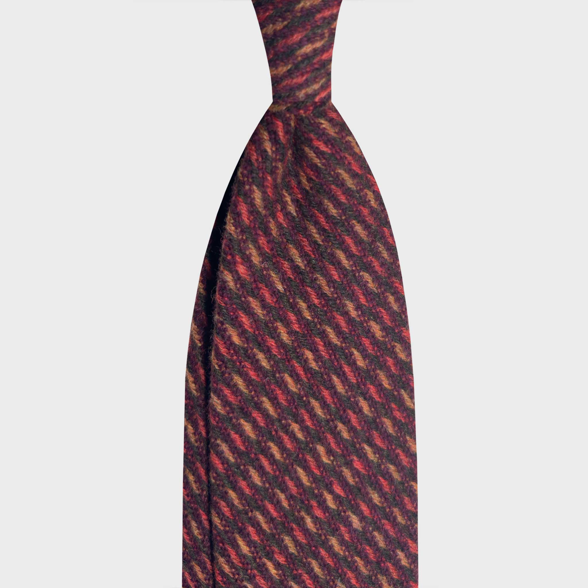 Exclusive Mélange Red Flannel Wool Tie Hand Made in Italy – Wools