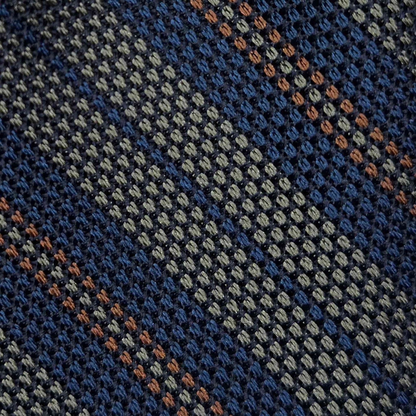 Sage Green Regimental Multi Striped Silk Tie Grenadine Small Gauze