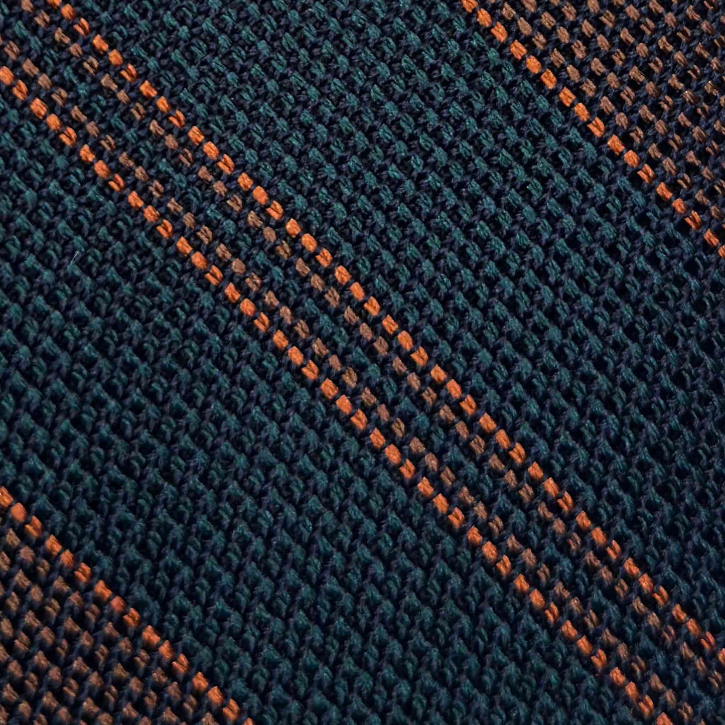 Bottle Green Regimental Multi Striped Silk Tie Grenadine Small Gauze