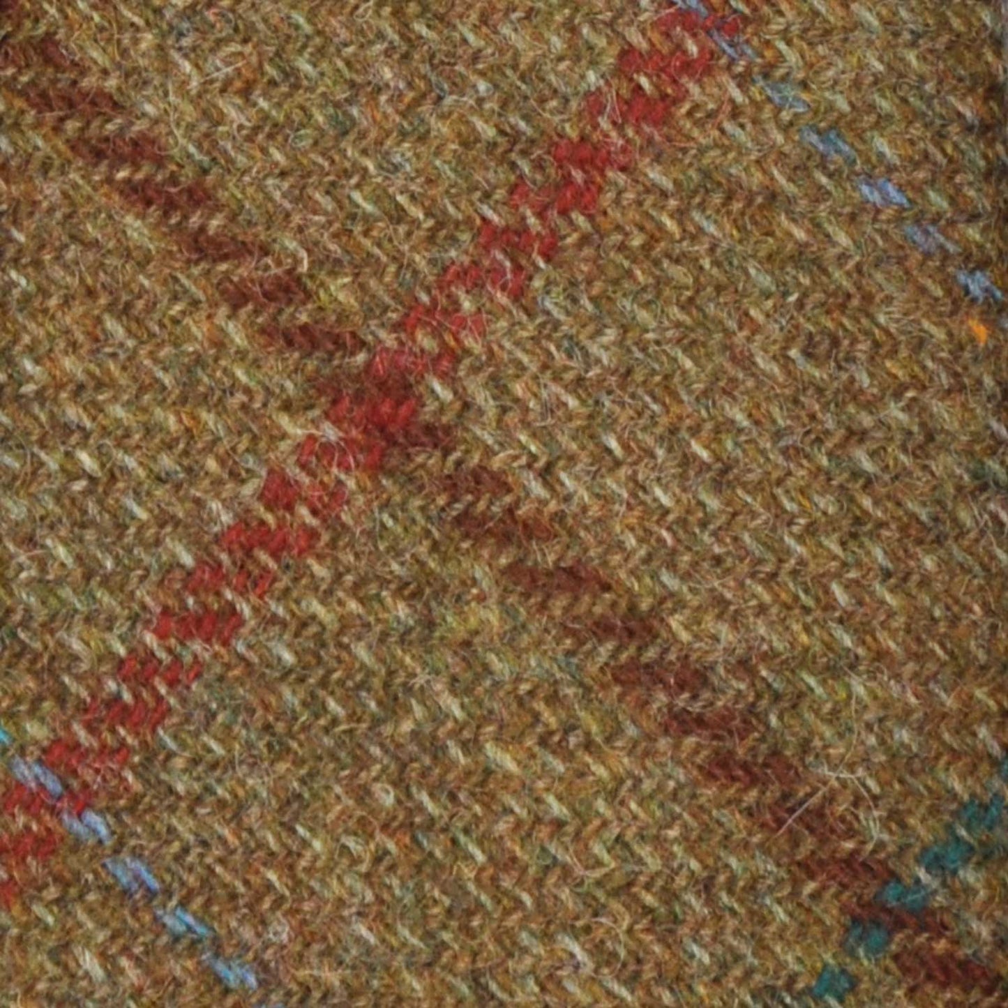 Clay Brown Tweed Tie Windowpane Multicolor