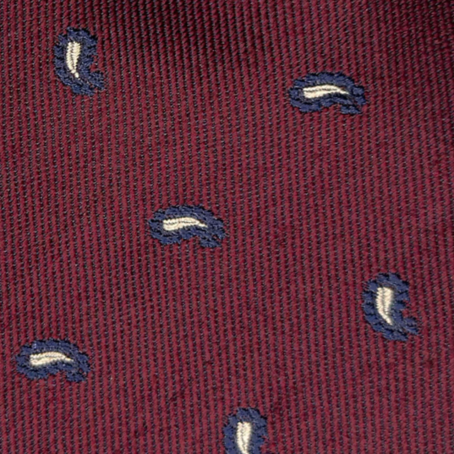 burgundy paisley tie handmade Italy