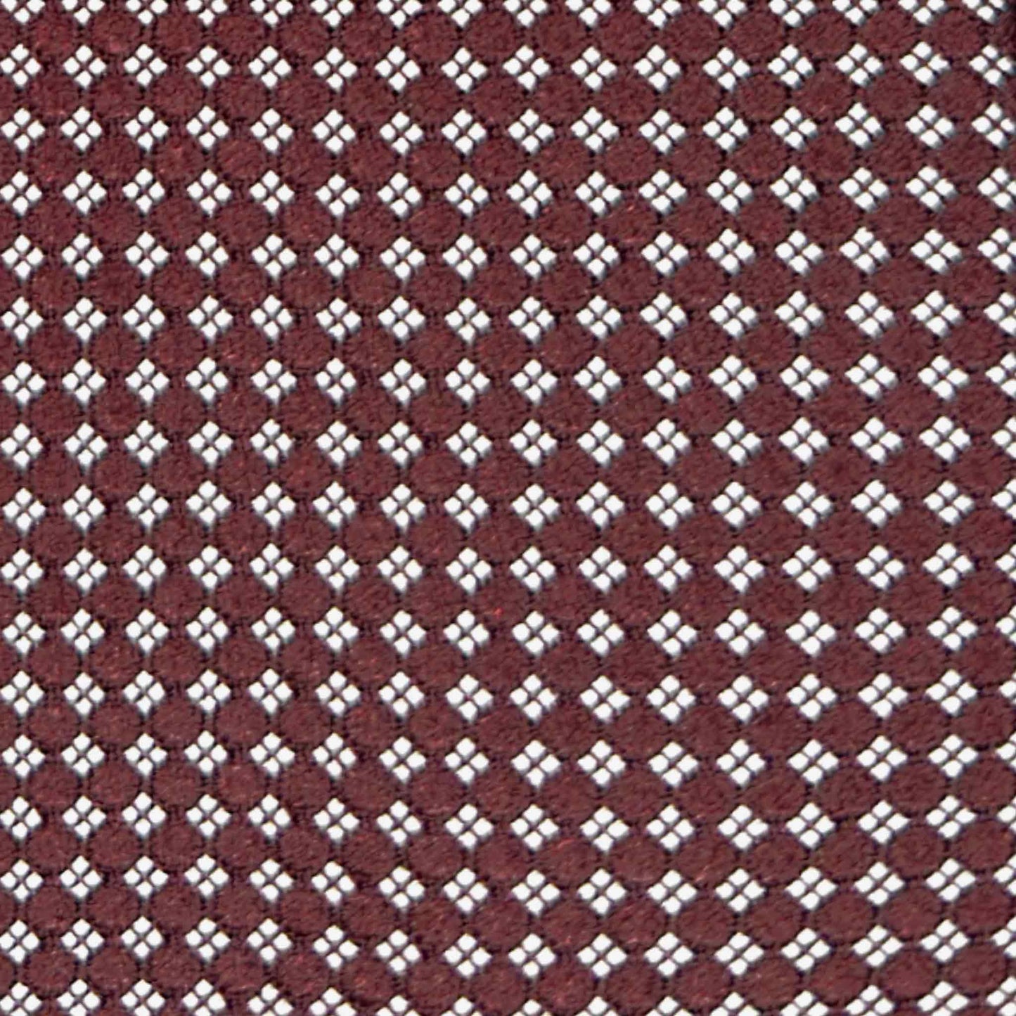 burgundy silk tie micro diamond pattern detail