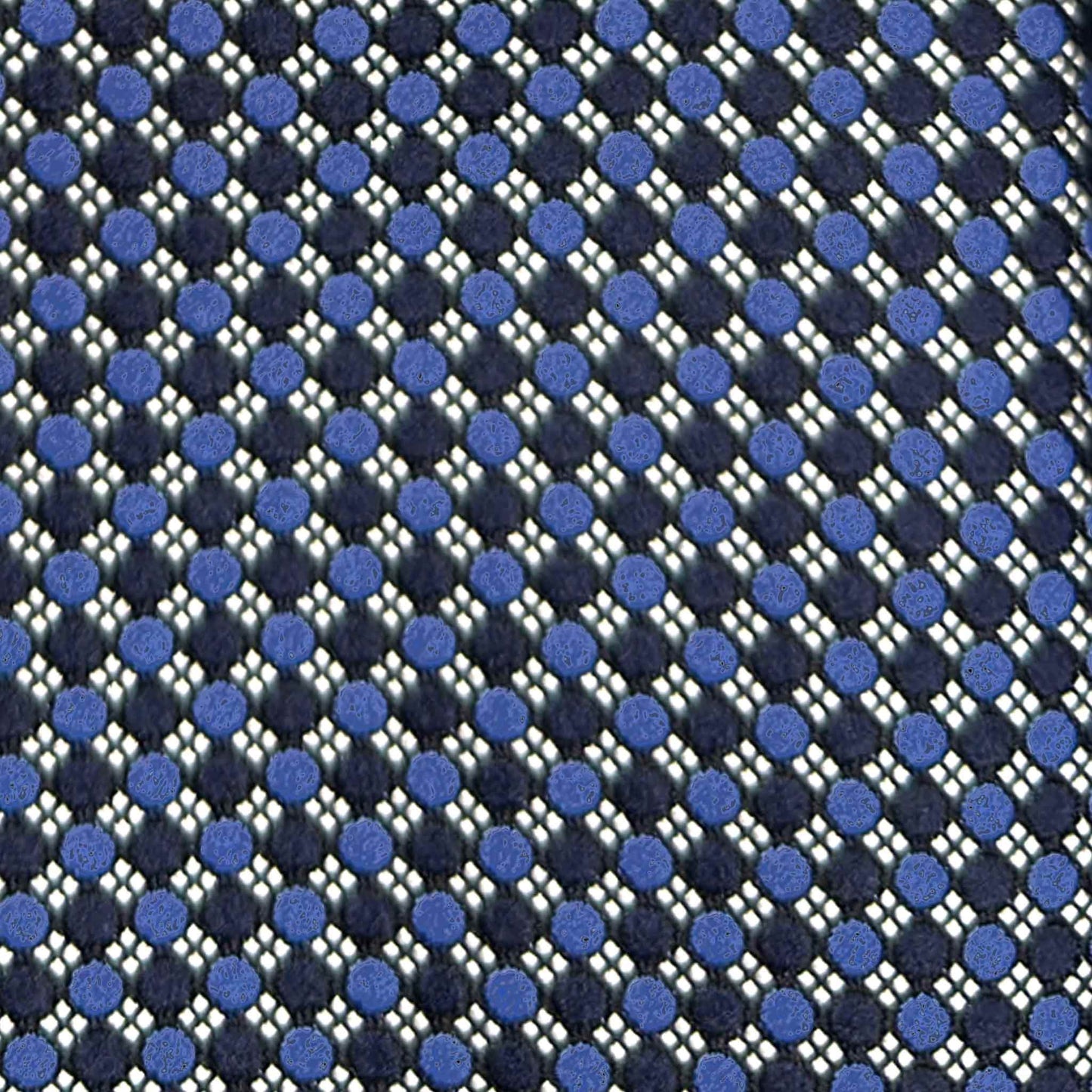 navy blue silk tie micro grid pattern detail