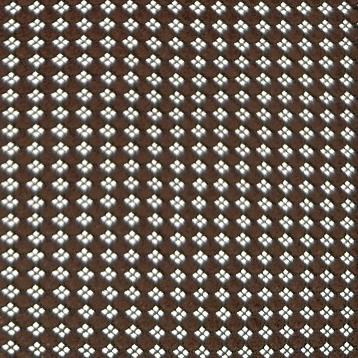 Deep brown silk tie with refined micro diamond pattern detail