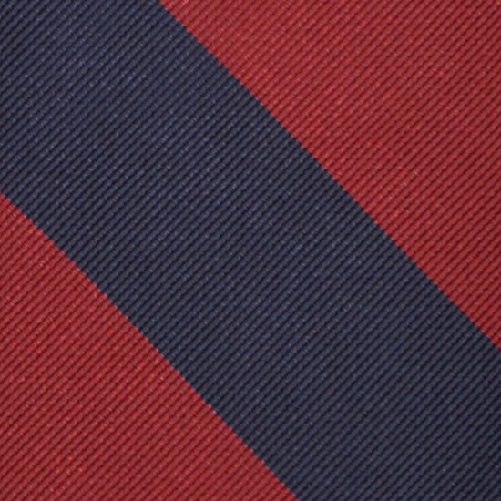 Chili Red Wide Striped Regimental Jacquard Silk Tie