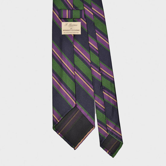 Multi Striped Tie Coloured Navy Blue