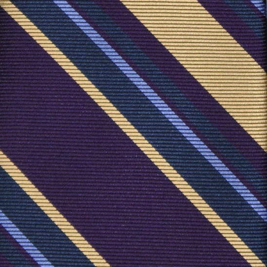 Purple Coloured Multi Striped Silk Tie