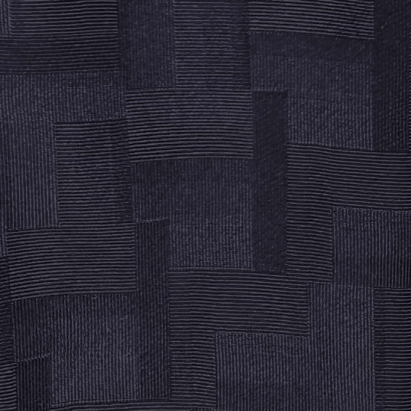 Details of Navy Blue Silk Tie Geometry Patchwork Pattern.
