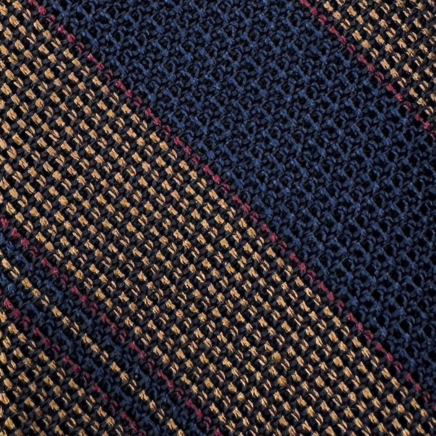 Yellow Gold Multi Striped Silk Tie Grenadine Small Gauze