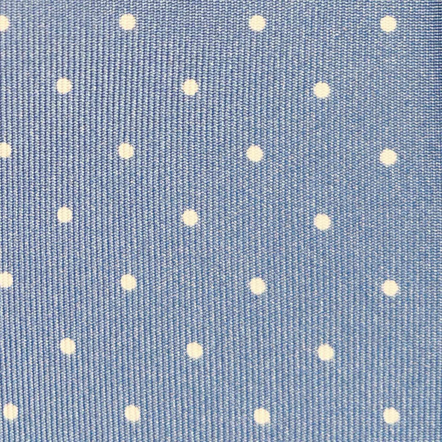 Light Blue silk tie with white pois pattern detail