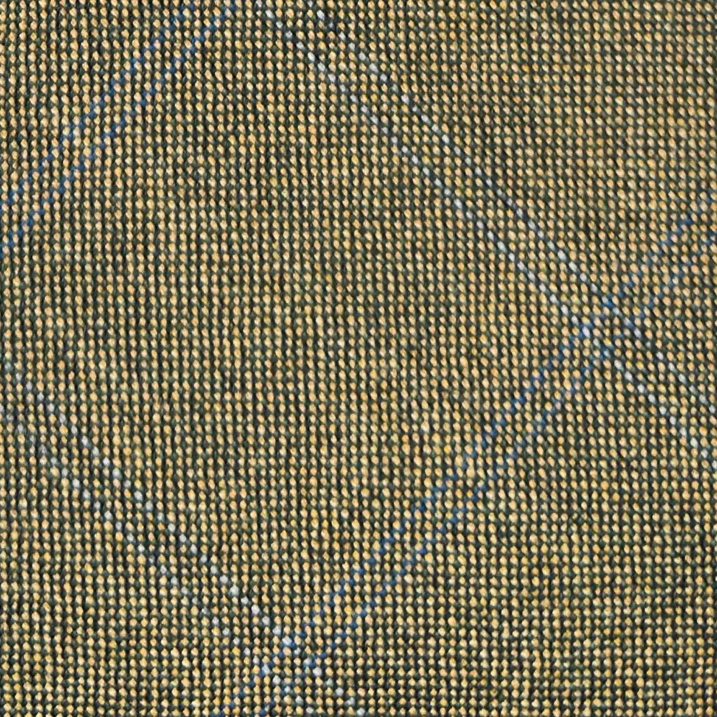loden green wool tie light blue windowpane detail