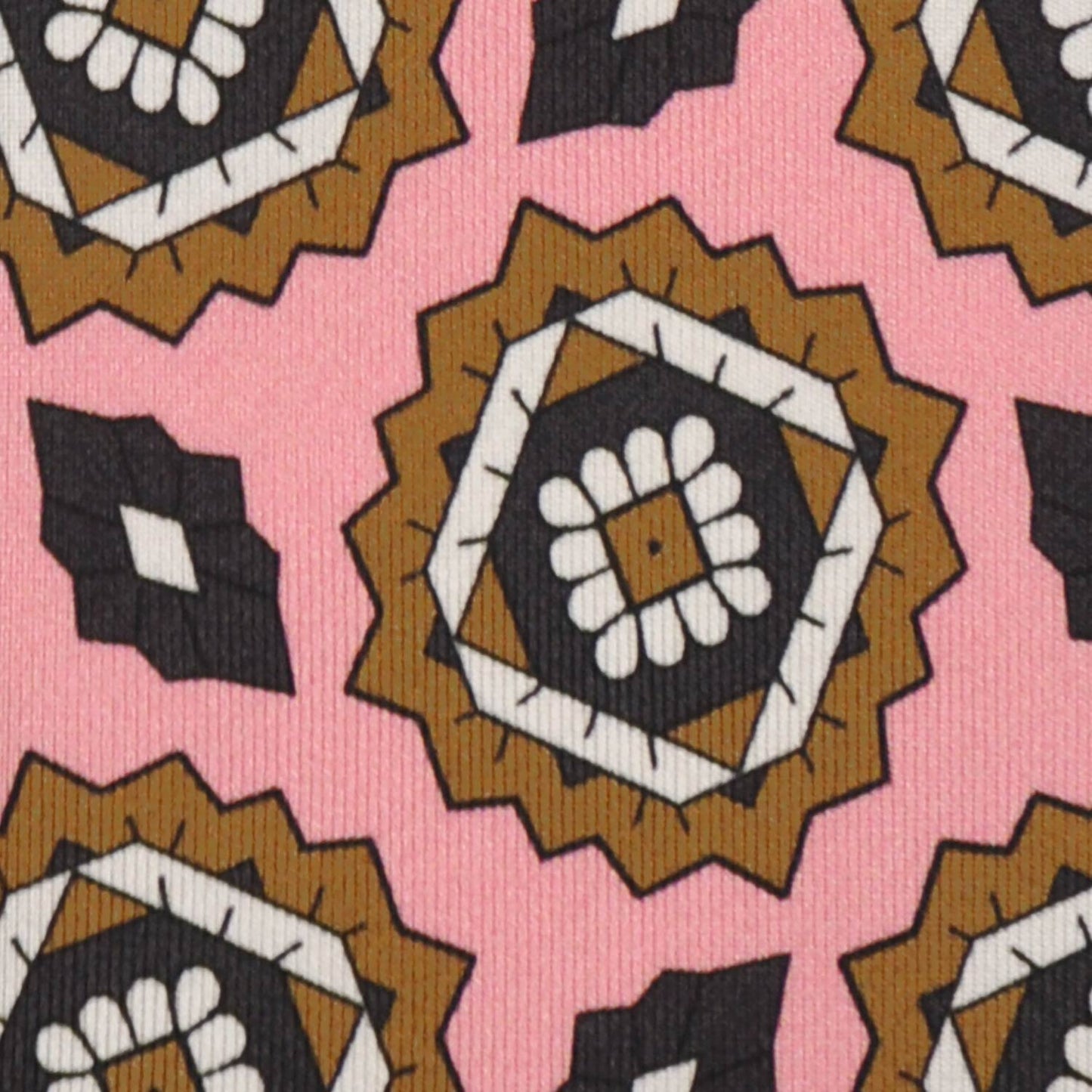 Handmade Silk Tie Pink Geometric Mandala Pattern
