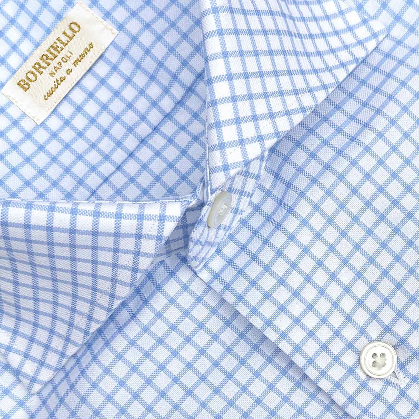 imeless men's oxford cotton shirt, light blue check shirt, ideal for classic and sporty outfits