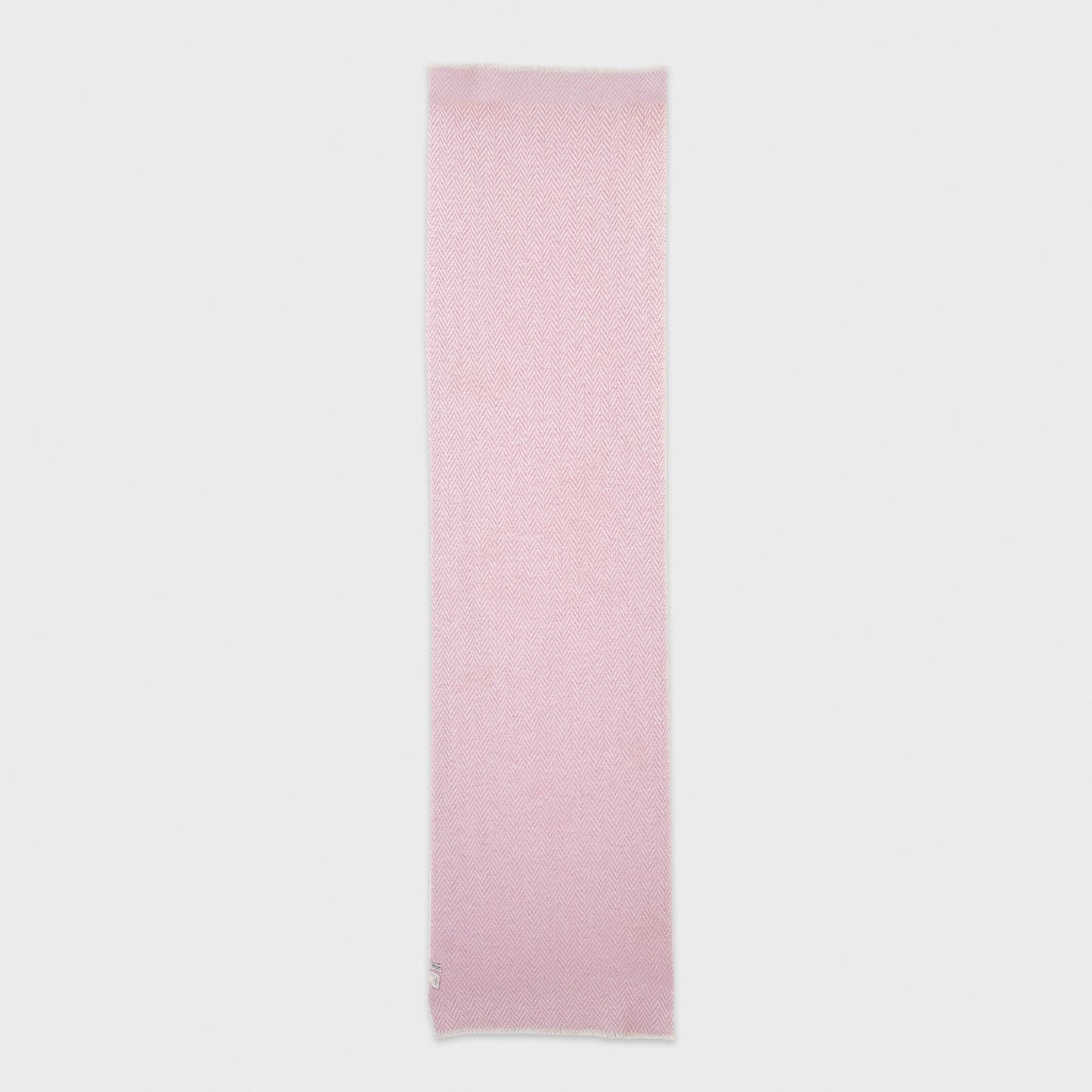 Pink Cashmere Scarf Herringbone
