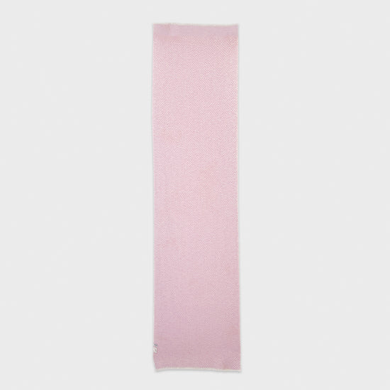 Pink Cashmere Scarf Herringbone