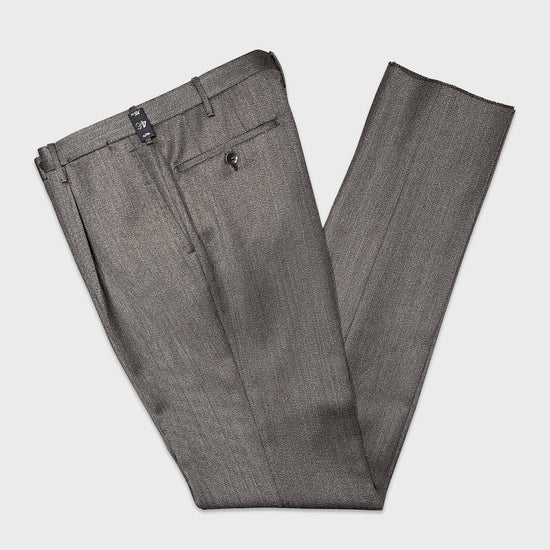 Anthracite Grey Covert Wool Rota Tailoring Pants.