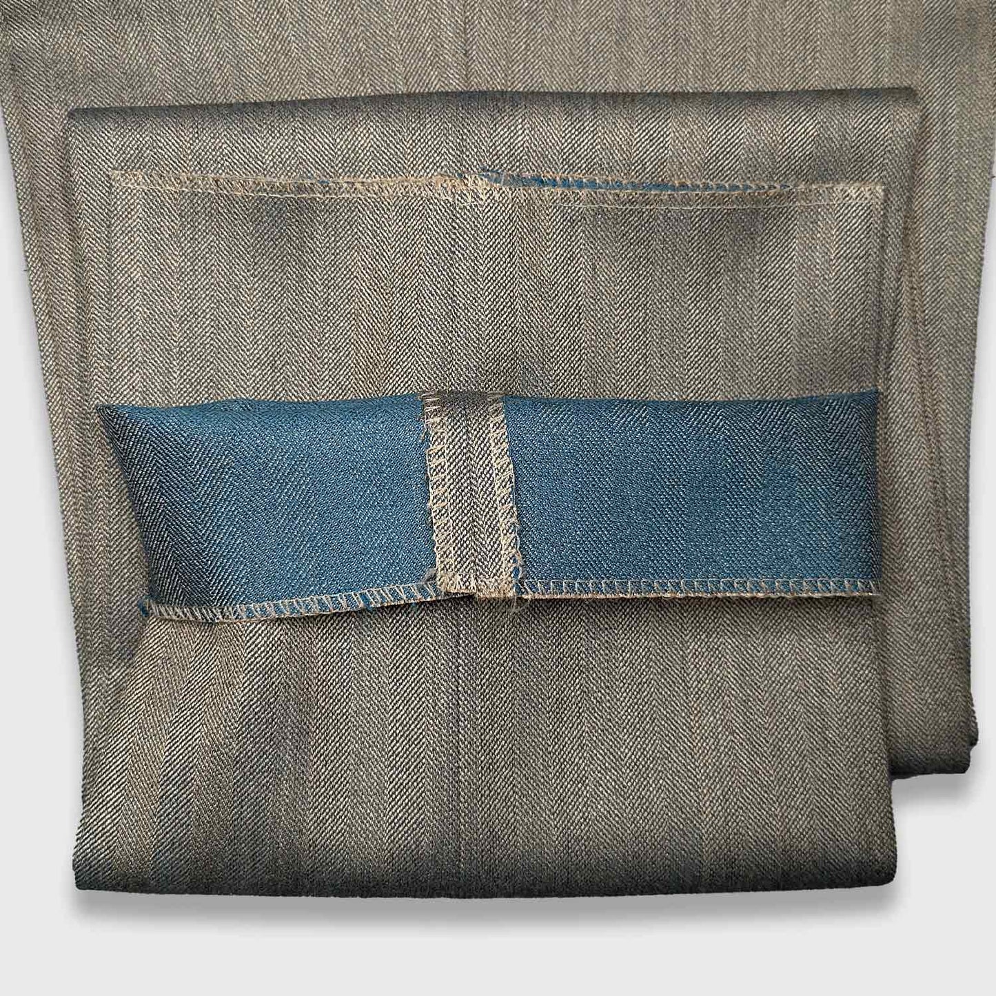 Sandstone Beige Solaro Herringbone Wool Rota Tailoring Pants.