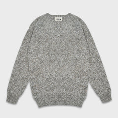 Barto Shetland Wool Crewneck Sweater Mélange Sand Beige